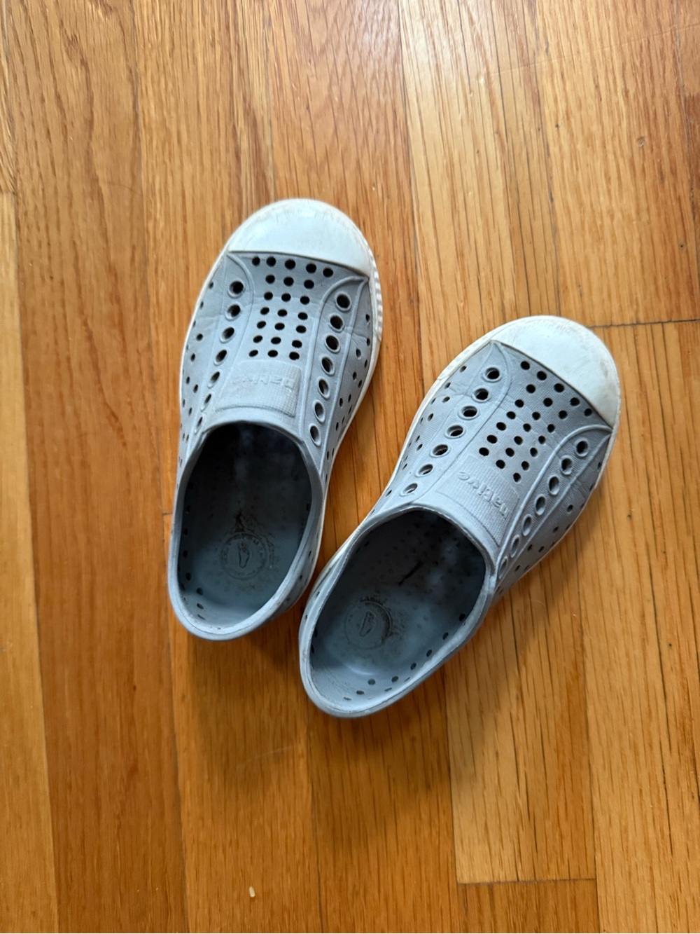 Native Shoes Kids Slip-On Water Shoes in Light Gray